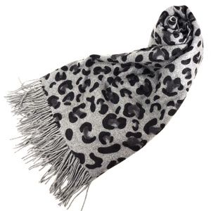 TAHARI ⚜ WOMEN'S GREY 2-PLY CASHMERE BIG WRAP 56"X65"